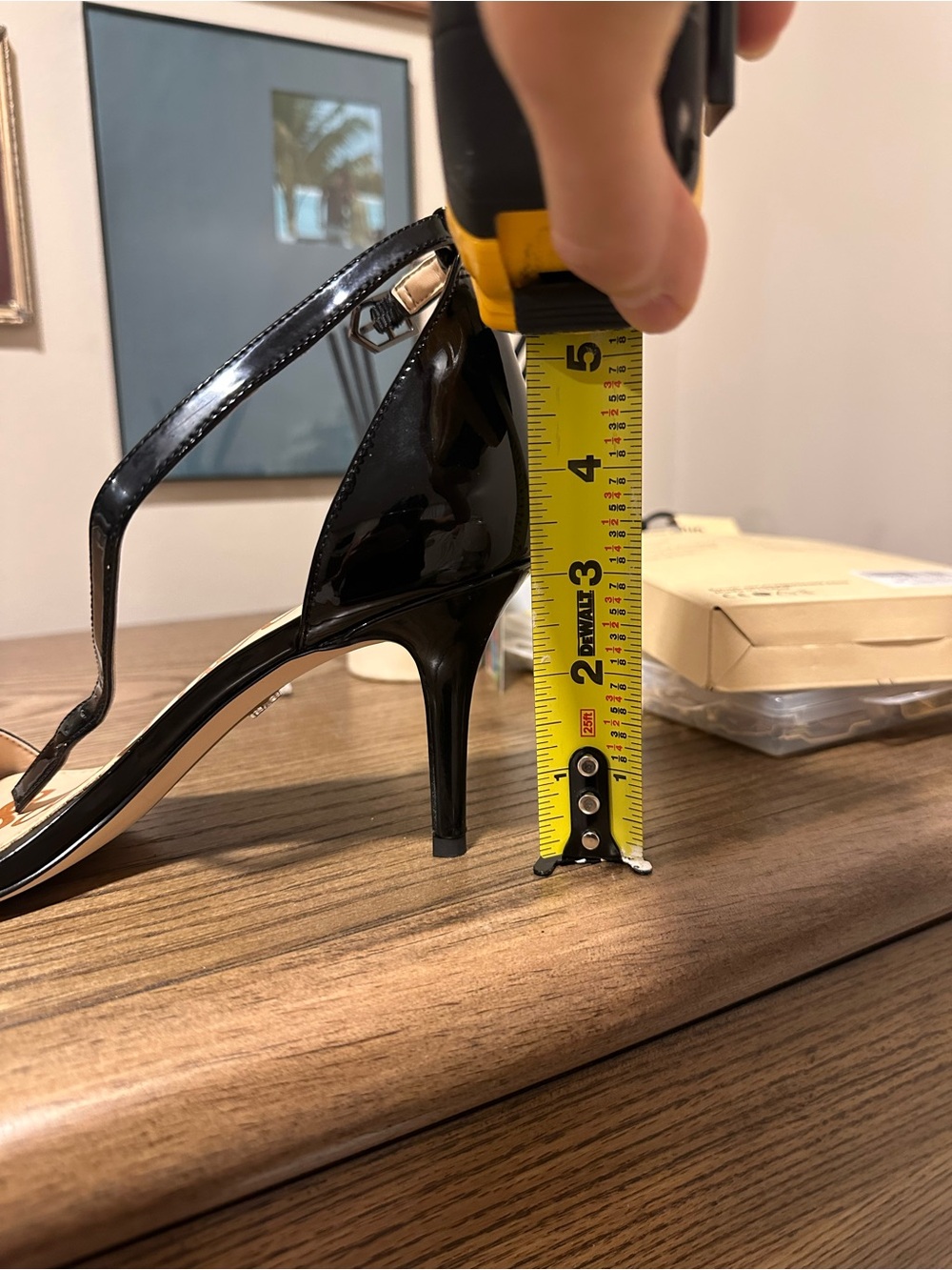 Sam Edelman Black Patent Ankle-Strap Heels NEW IN BOX NWT - Picture 3 of 10